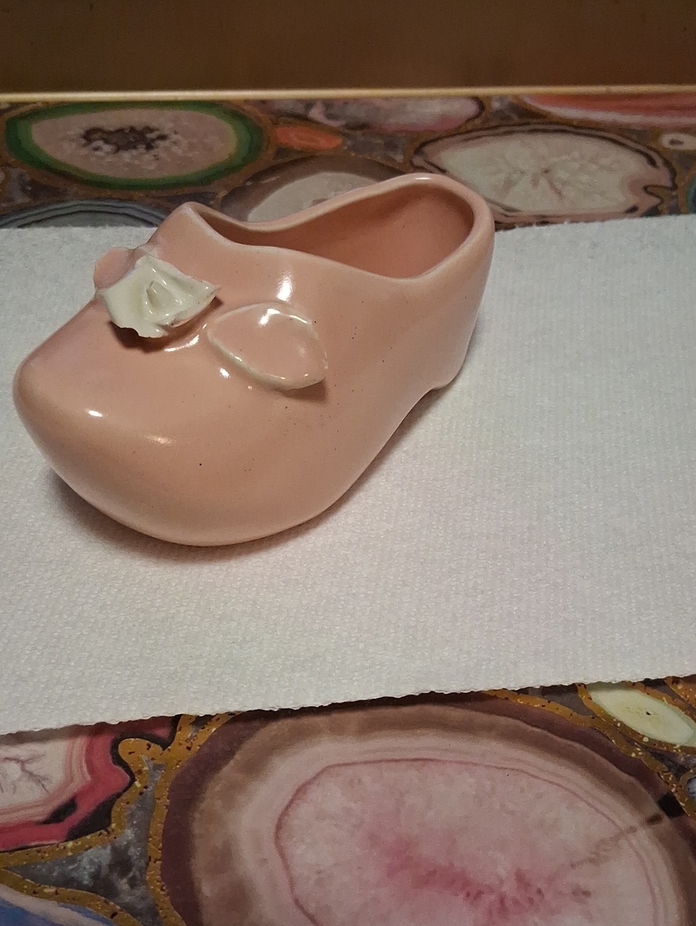 Classic Pink Ceramic Mary Jane Shoe Decorative Accent